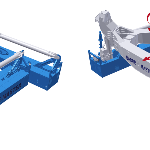 Platform Barge Master - 5 hour compensation example compensated left and constrained right motions